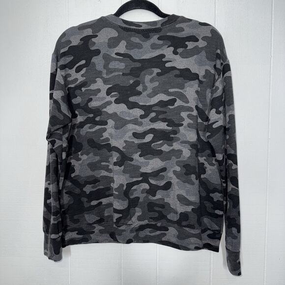 Sundry Women’s Camo Sweatshirt Gray Size 2 Medium - Picture 2 of 5